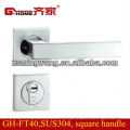 304 stainless steel door lock with square handle and rosette